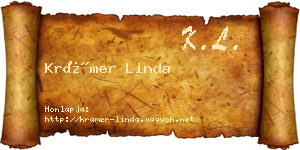 Krámer Linda névjegykártya